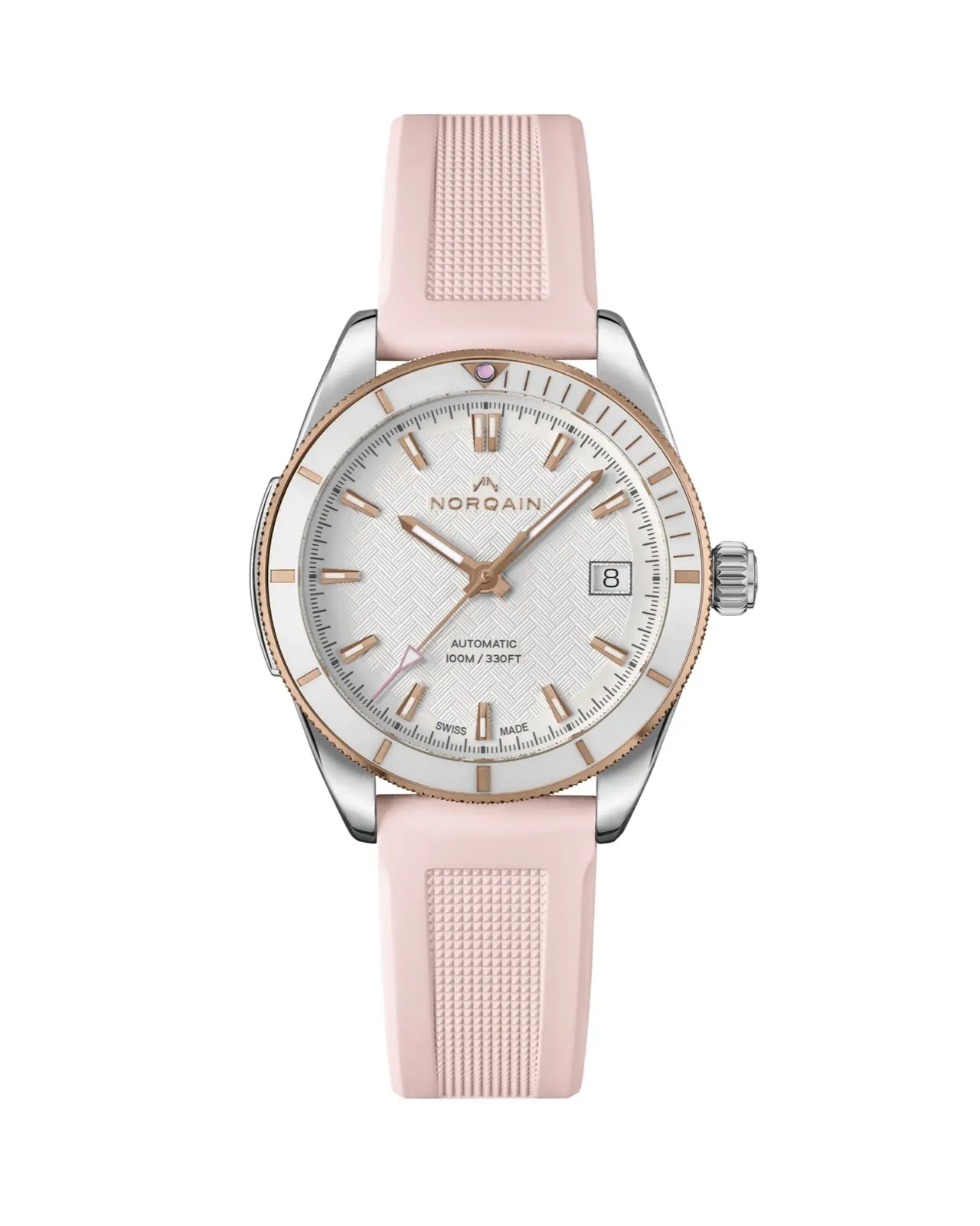 Macht alle sportlichen Aktivitäten mit: die Adventure Sport 37MM Pink von Norqain.