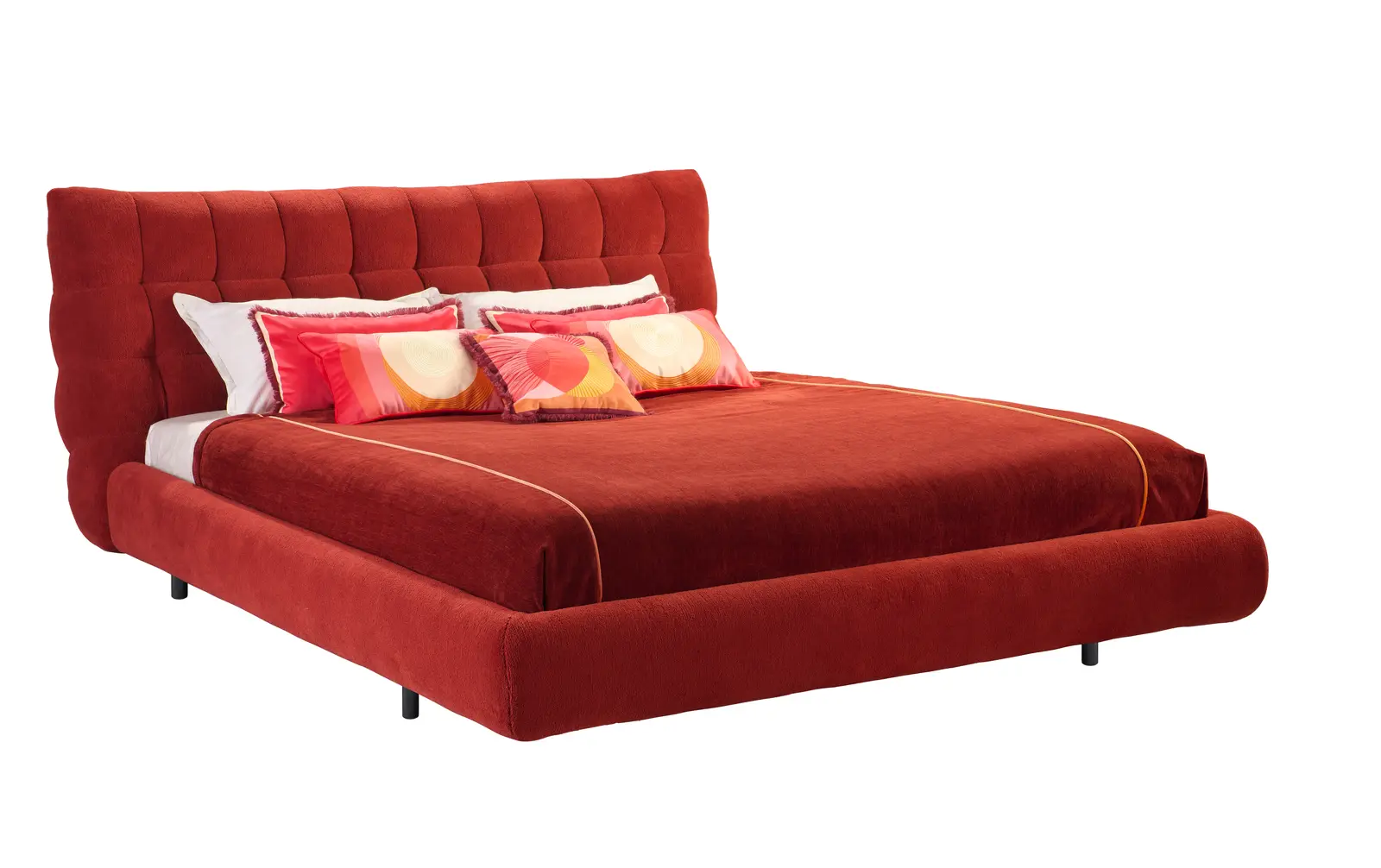 SET UP Bett, Bezug Passion Terracotta von Roche Bobois