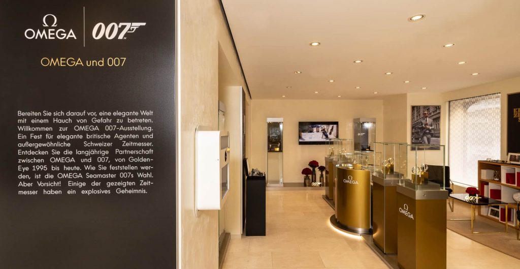 assets Magazin: Omega Boutique, James Bond Ausstellung